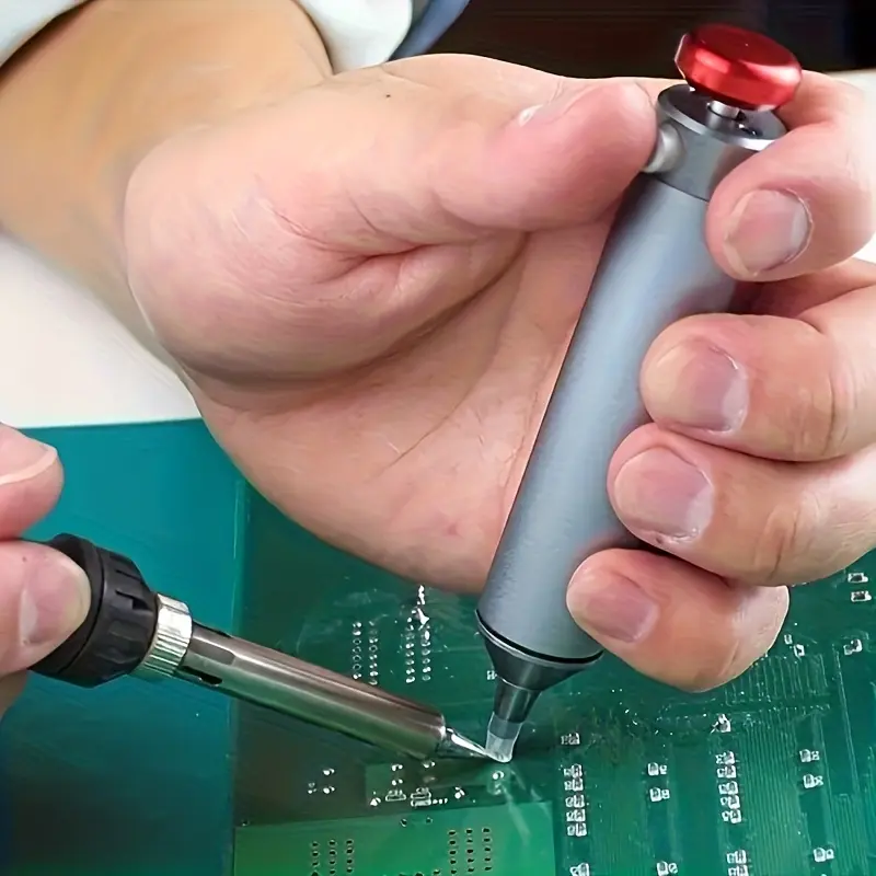 [Electronic Repair Tool] 1pc Heavy-Duty Professional Manual Solder Sucker Remover, 1-Handed Operation Desoldering Kit, Sturdy Build, Reliable Performance for PCB Soldering Electronics Repair Accessories