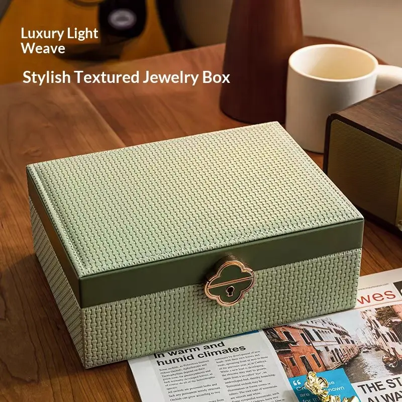 Luxury Simple Multi-Layer Jewelry Box, PU Material, Fashionable Jewelry Storage, Perfect Gift for Best Friend, Valentine's Day Present