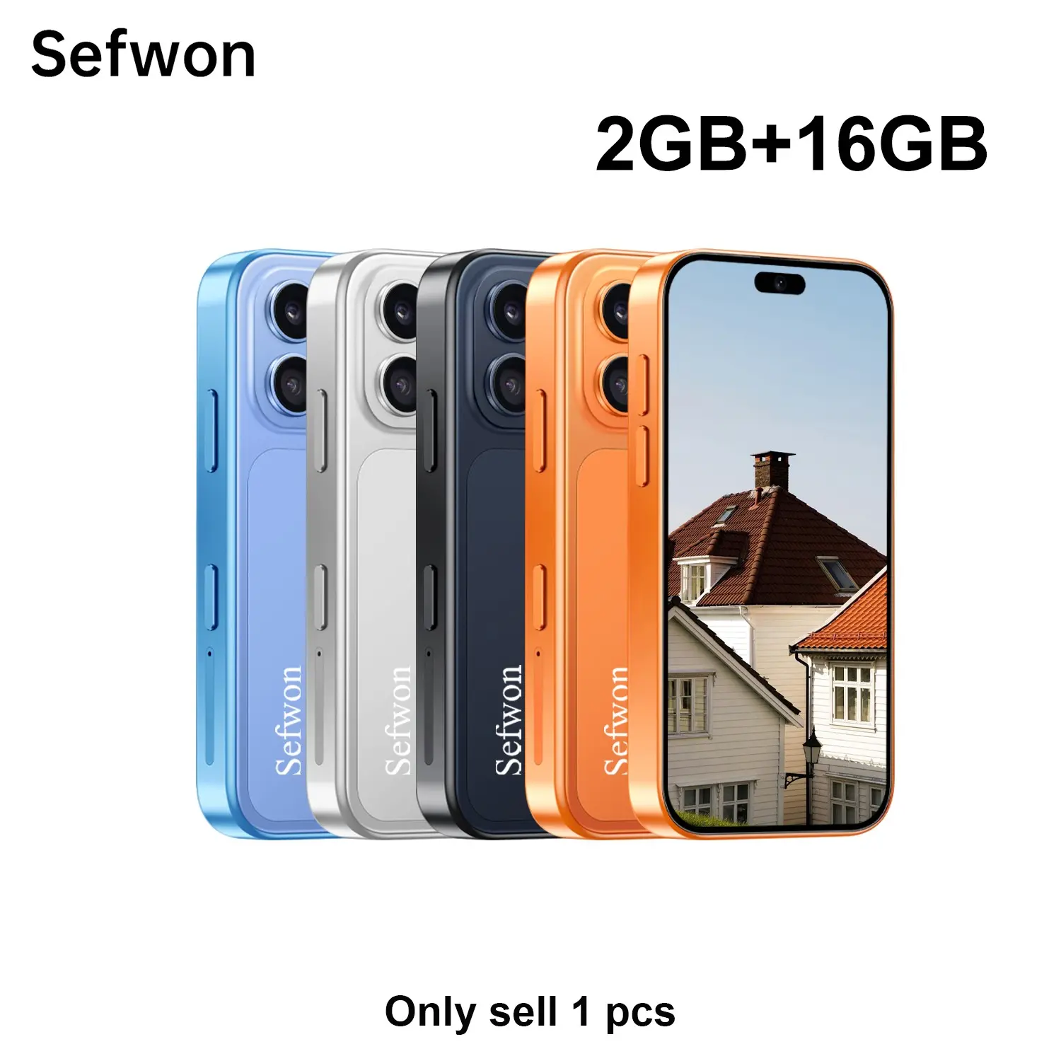 Android Smart Unlocked Phone 2026 Sefwon, 4-Core Cpu, Android 10.0, 2gb+16GB RAM, 3.75-Inch Screen, 1750mah Battery, Dual Sim, 2mp+16mp Camera, 3g Network
