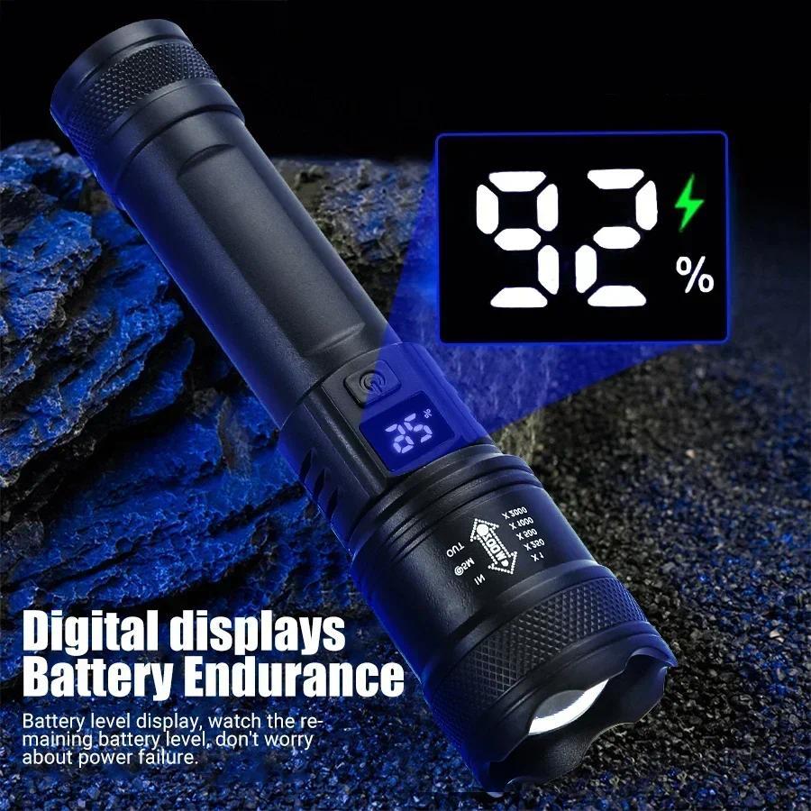 Powerful LED Flashlight USB Rechargeable Torch Super Bright Hand Light Emergency Camping Multifunctional Lantern Fishing Light Powerful LED Flashlight USB Rechargeable Torch Super Bright Hand Light Emergency Camping Multifunctional Lantern Fishing Light