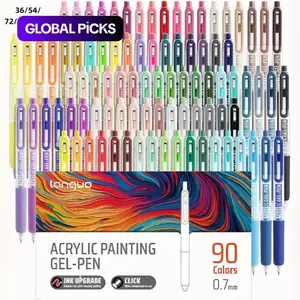 36/54/72/90 Colors 3D Acrylic Gel Pen, Quick-Drying 1.0mm Acrylic Gel Pen, Graffiti Painting Set, Note Taking, Card Making, Color Filling, Gel Paint Pens #GLOBAL PICKS