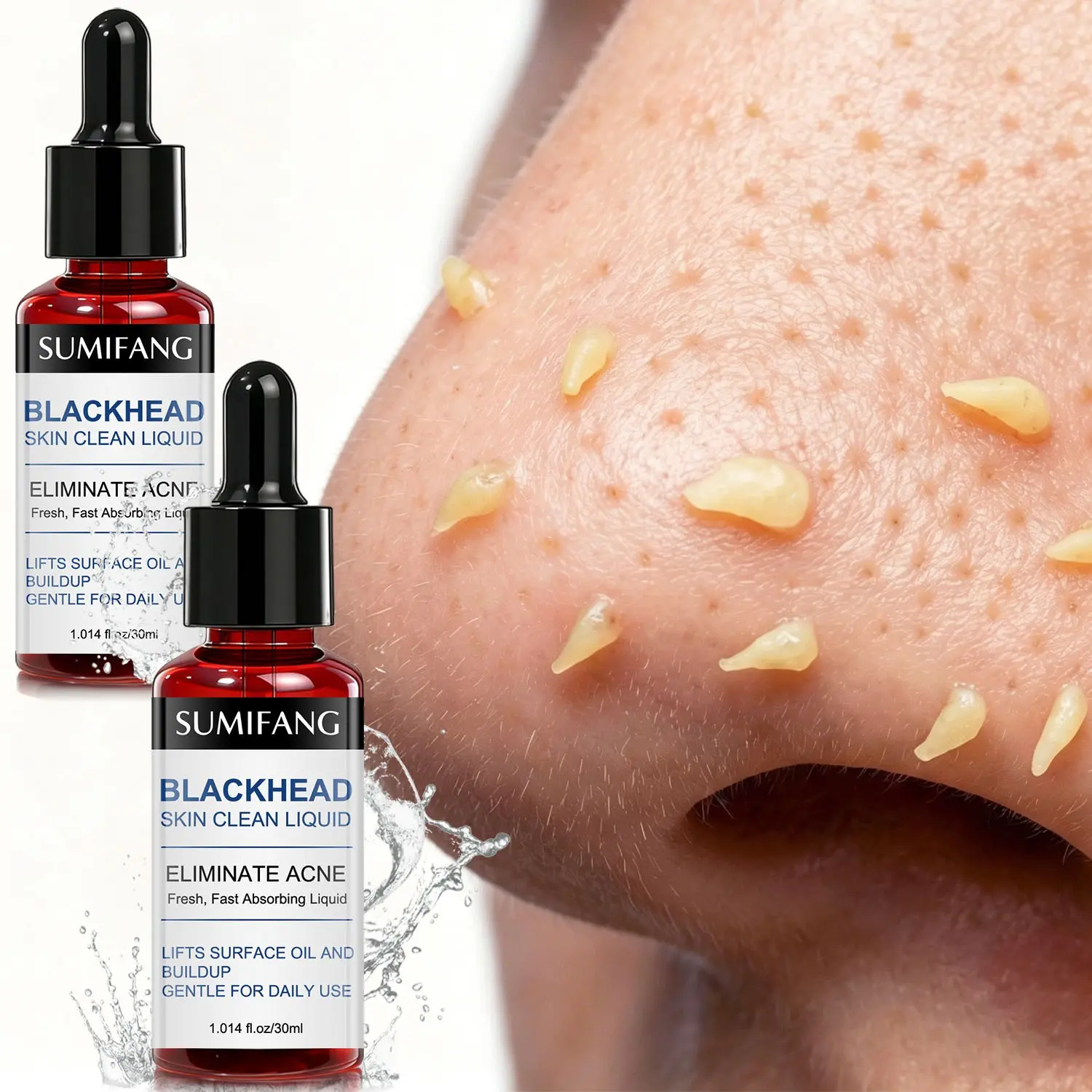 Pore-Cleansing and Oil-Controlling Essence (PC): Improves blackheads and whiteheads; refreshing and quickly absorbed; gentle skincare, repairs the skin barrier, reduces shine, refines pores, and is gentle without drying.