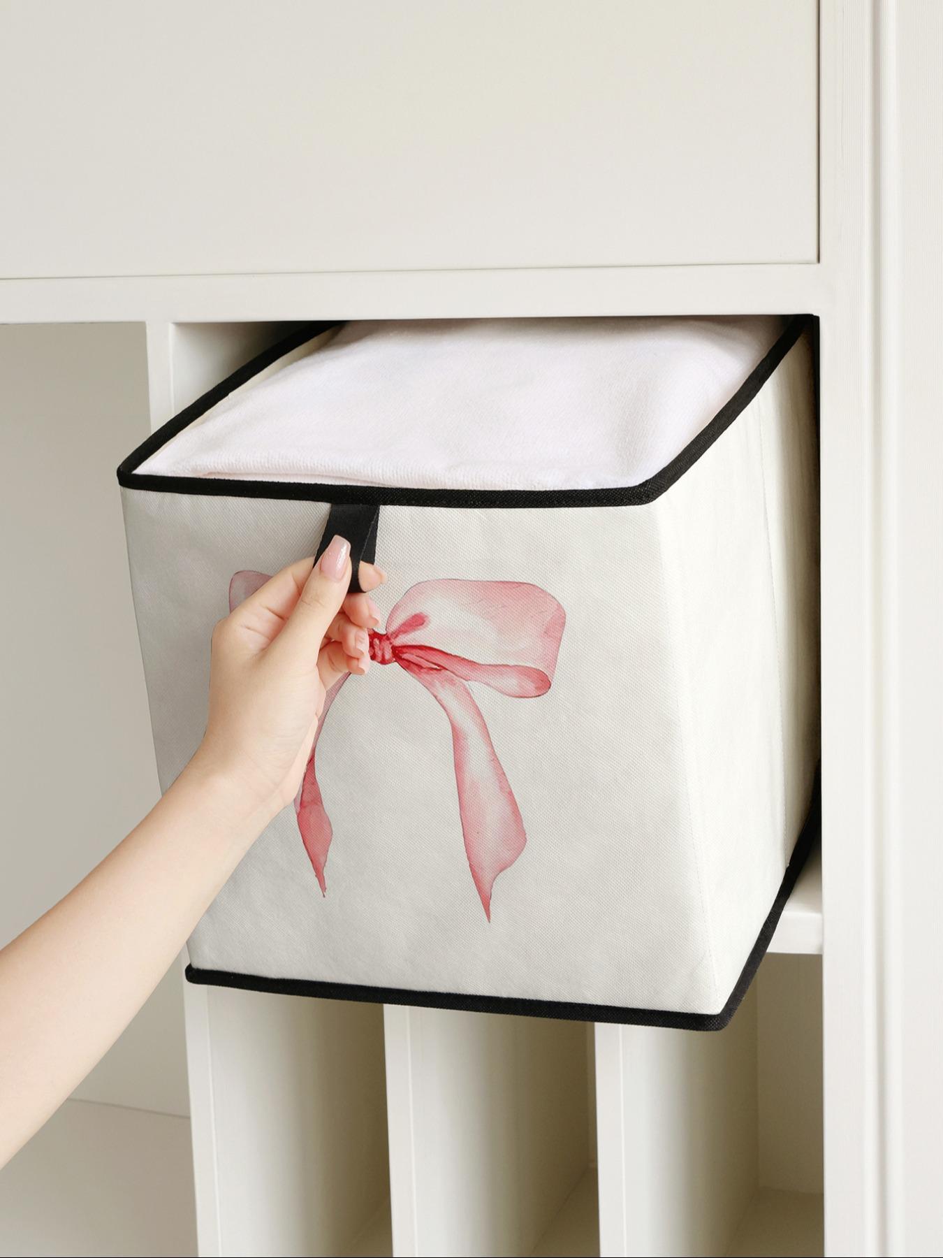 Butterfly Pattern Print Open Storage Box, Stackable Drawer Organizer, Durable Multi-Functional Design for Home Dorm Room Organization