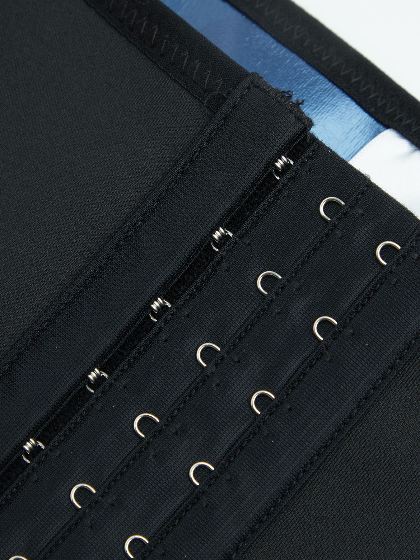 [Plus Size] Solid Color Zipper Front Waist Trainer Tummy Control Shaper, Women's for Daily Wear, Minimalist, Minimalist Shapewear