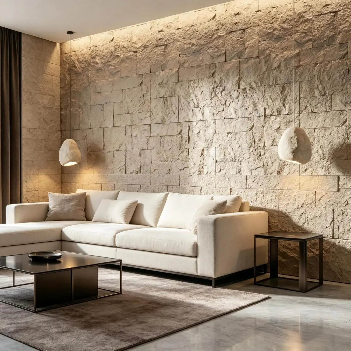 8-Pieces 3D Faux Stone Wall Panels, Lightweight Polyurethane Panels for Interior/Exterior Accent Walls, Rectangular
