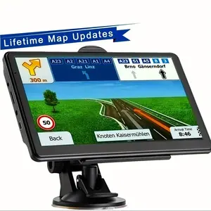 7-Inch High-Resolution Touch Screen Truck GPS Navigator - Trucking GPS with Entertainment, Satellite Navigation, 256MB+8GB System, Real-Time Traffic Updates, and Lane Guidance Car Gadgets Steering Automotive
