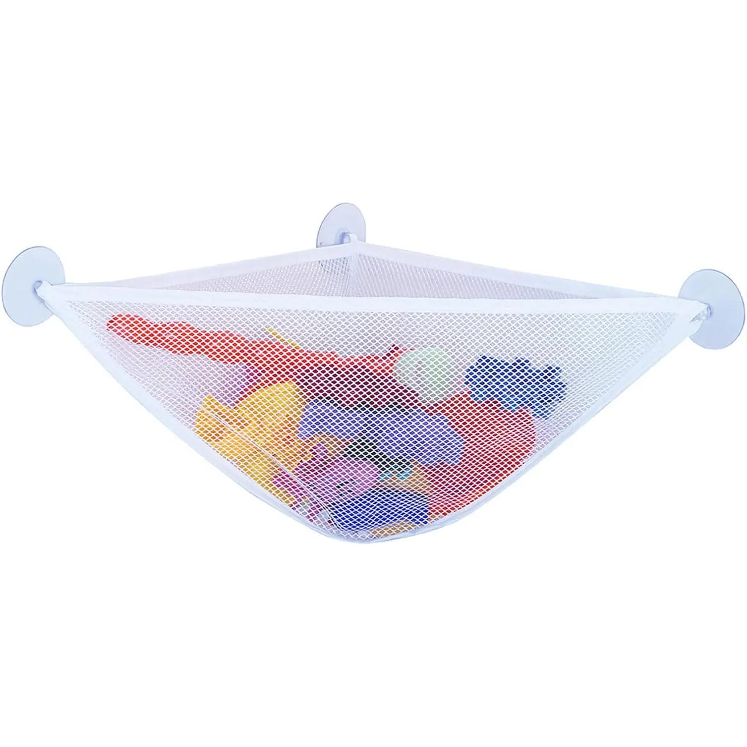 chil Bath Toy Organizer with 3 Strong Suction Cups Mounted Bath/Shower Caddy Storage Solution Bath Toy Storage Net & Bathroom Corner Shower Caddy Bag Bathroom Storage Bag,skincare,,multiple,compartment,,home,closet,,safe,,clear,pocket,,travel,organization