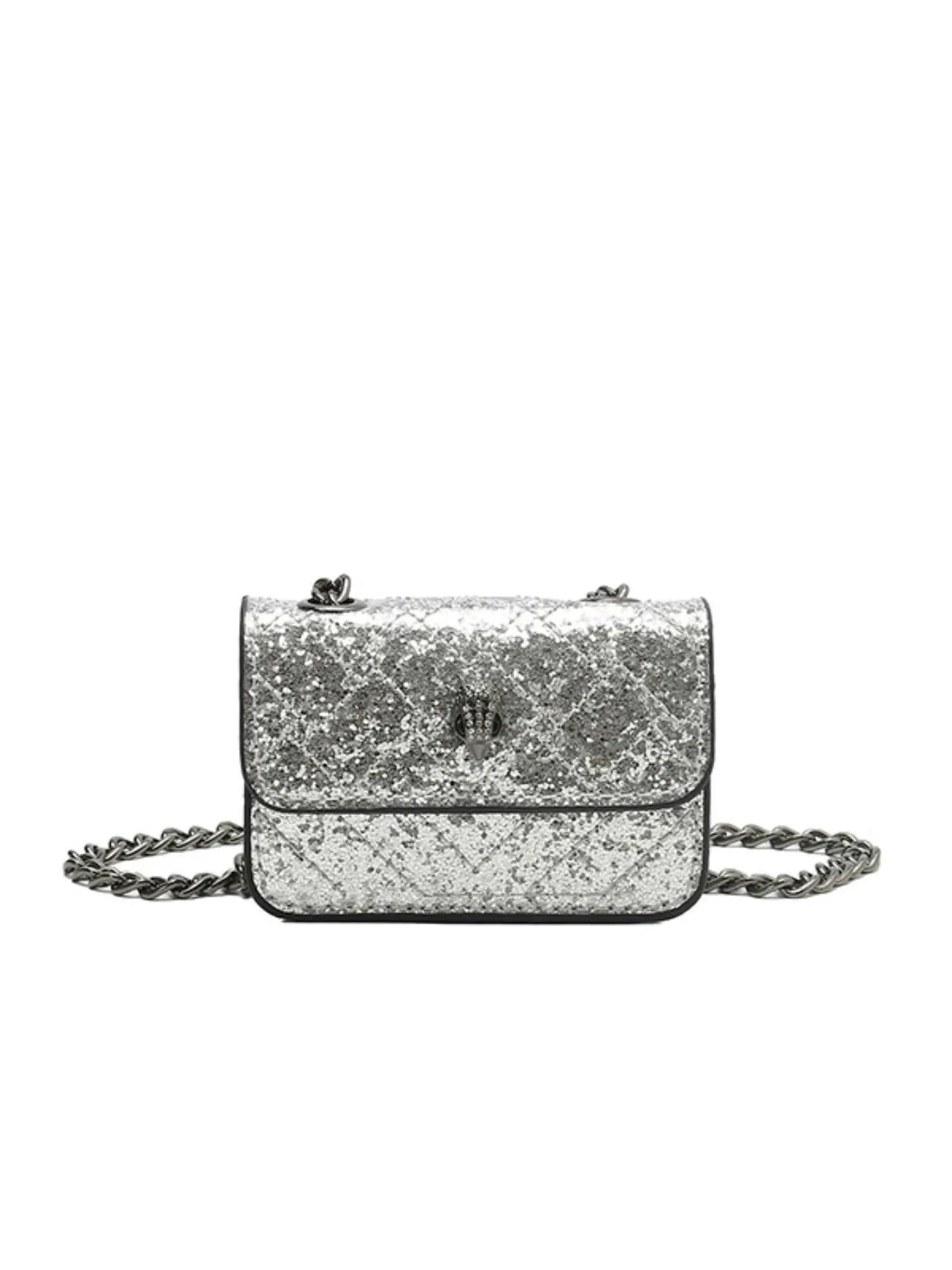 Ladies' shoulder bag, crossbody bag, color blocked shoulder bag, hardware chain, diamond grid flip cover, fashionable, versatile, exquisite and trendy, suitable for daily travel, work, commuting, shopping, dating, ladies' crossbody bag