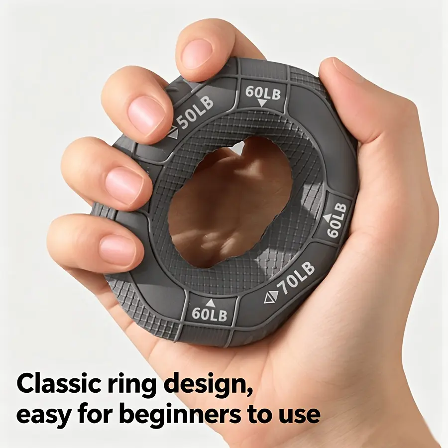Hexagonal Silicone Grip Strengthener Ring - 3-Resistance Finger Strength Trainer, Multi-Functional Hand Exerciser, Wrist Extender for Men's Professional Strength Training, Gym Fitness Equipment