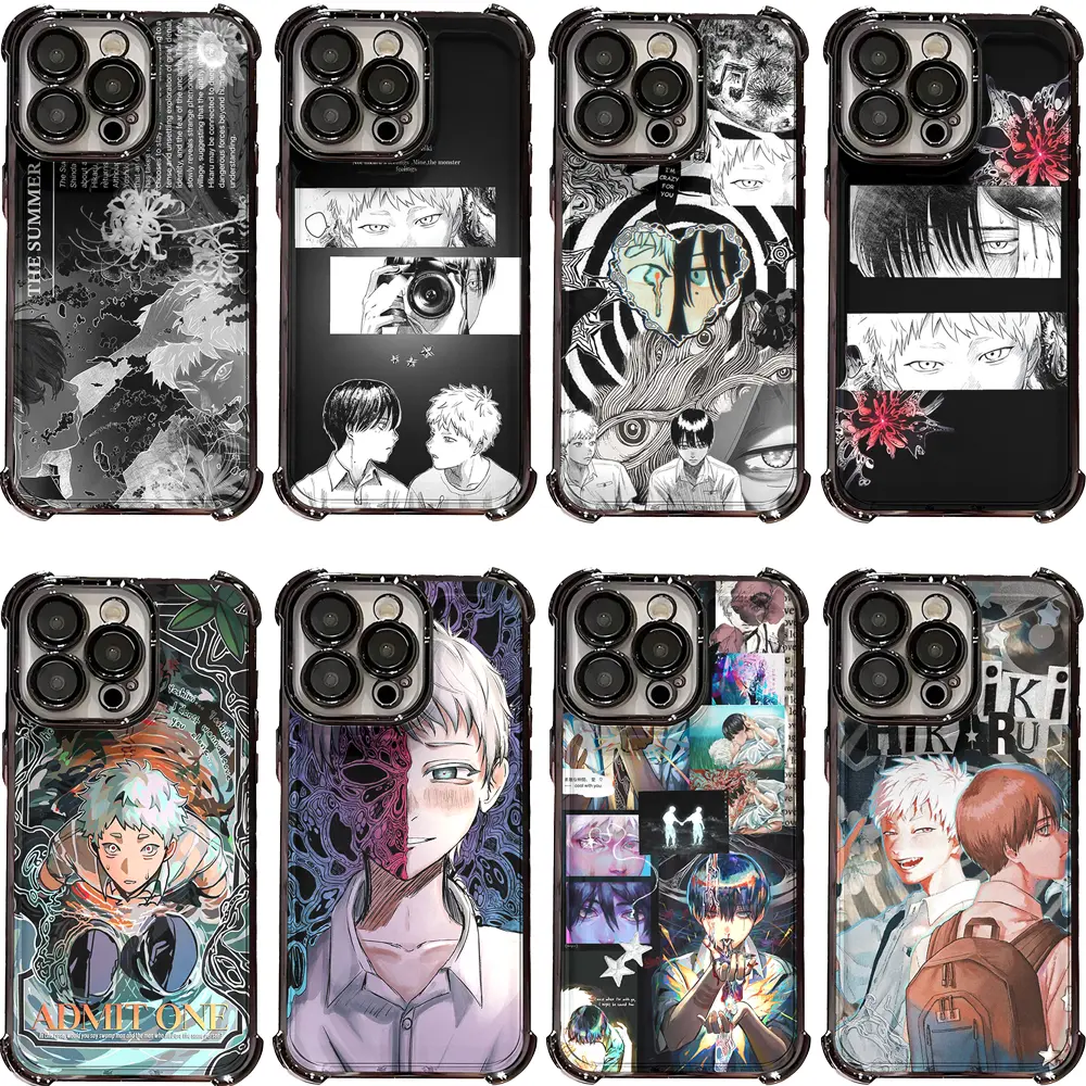 Viral Dark Manga Anime Fan Merch The Summer Hikaru Died Hikaru Yoshiki Phone Cases for iPhone 17 Air 16 Pro Max 15 14 Plus 13 12 11  Four Corners Shockproof Clear Soft TPU Cover  Trendy Accessory For BL Horror Manga Otaku Fans