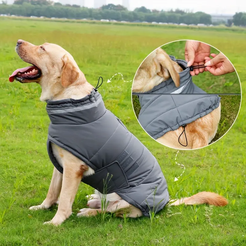 Dog Coat, Dog Vest with Harness Zipper Built In, Dog Cold Weather Coats, Dog Snowsuit, Dog Coats for Small Large Dogs, Dog Winter Jacket, Dog Puffer Jacket