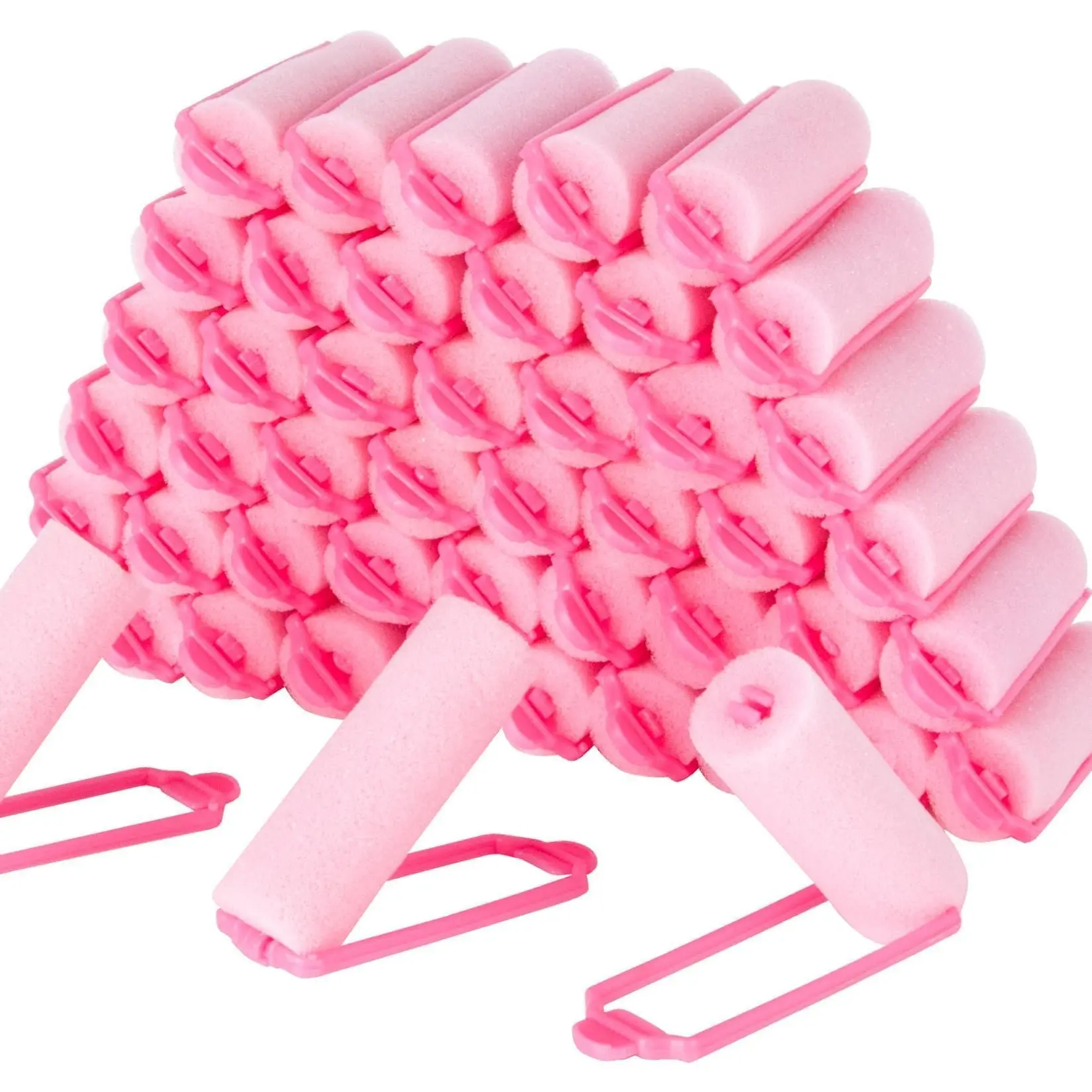 6pcsFoam Hair Rollers Sponge Rollers for Heatless Hair Curler for Short/Long Hair Sleep rolos para cabello Small Sponge Curlers Soft Sleeping Thin Curl Overnight rulos Diy Hair Styler Hair Styling Tools