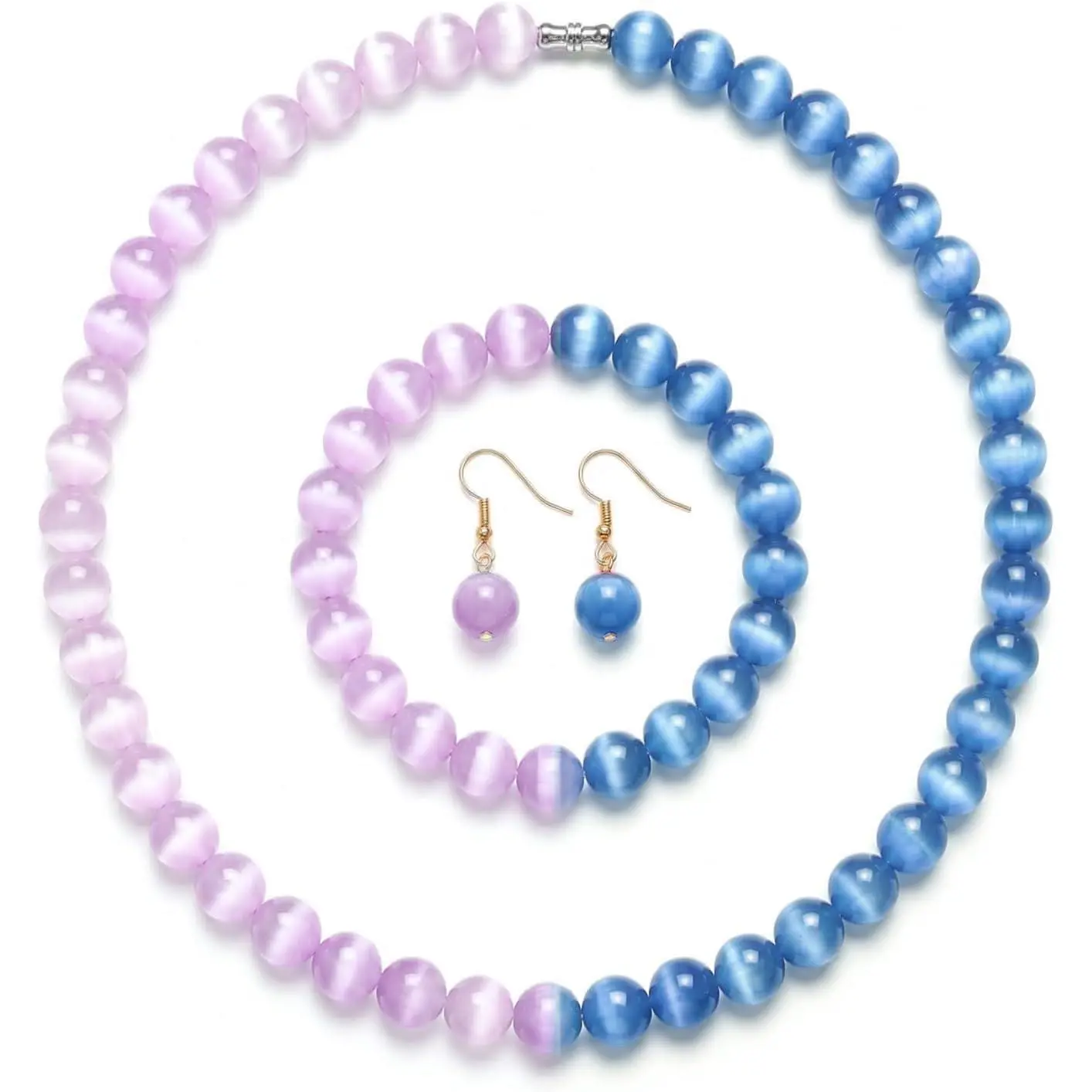 Dopamine Necklace UV Reactive Colorful Rainbow Beaded Necklaces Dopamine  Set Color Changing Mood Necklaces Bracelet Earrings Summer Beach  Birthday
