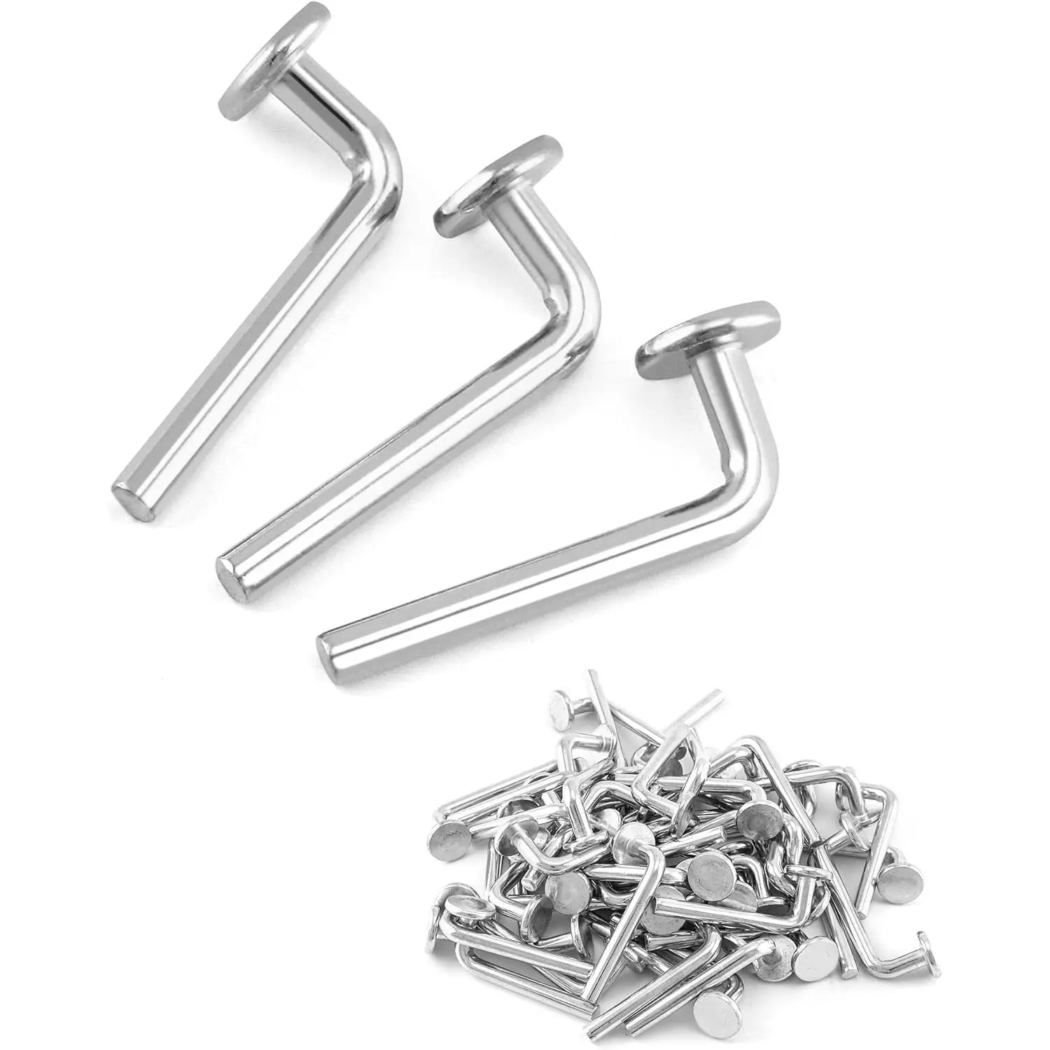 Pallet Rack Drop Pin, 100 Pcs M7x55mm Accessory Shelving System, Heavy Duty J Bolt Safety Universal Pins, Cross Beam Locker Drop Pin for Warehouse, Home