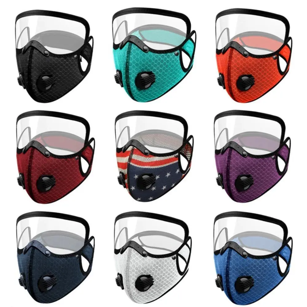 Cotton Unisex Adults' Cycling Face Mask with Detachable Lens, Dustproof for Outdoor Riding