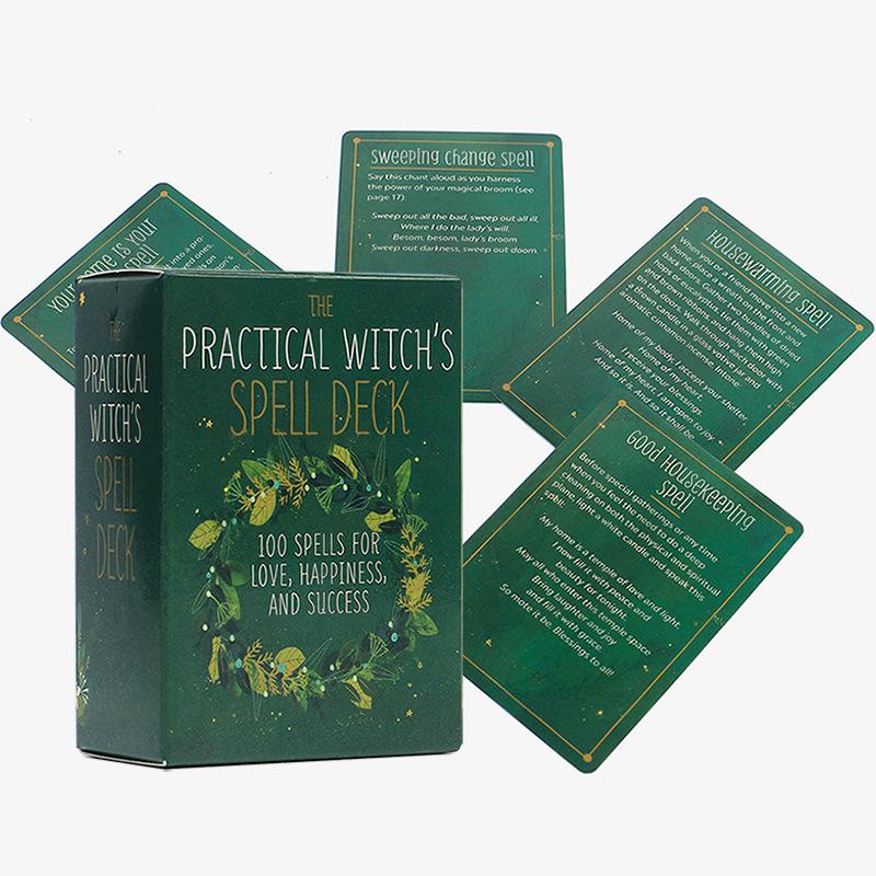 Practical Witch's Spell Deck Card Game, 1 Box Portable Tarot Card Game, Multiplayer Interactive Game Card, Fun Game Card for Family Gathering, Party Game Cards