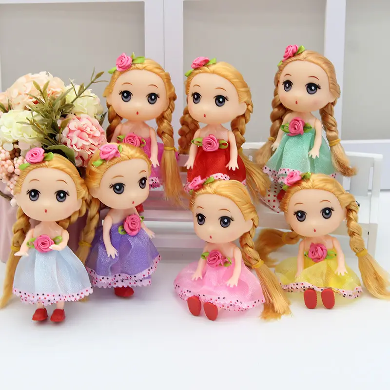 12cm Vinyl Mini Doll Keychain, Dreamy Adorable Kids' Toy Pendant for Girls Over 3 Yrs, Creative School Supplies Gift
