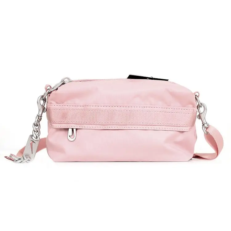 Nike Casual Streetwear Chain-Embellished Fabric Crossbody Bag for Women – Sakura Pink