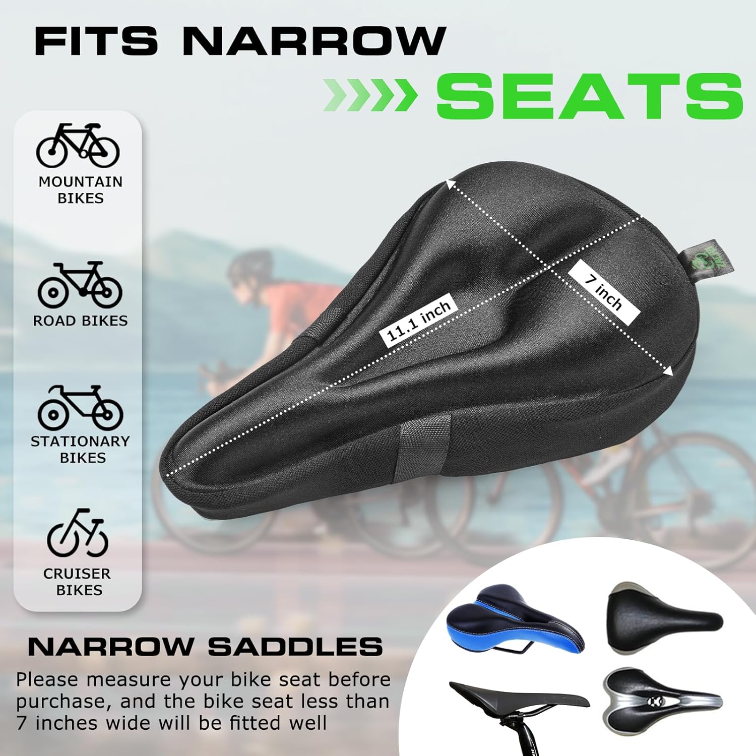 Stationary Bike Extra Wide Gel Seat Cushion Seat Cushion Gel Padded Seat Cover For Men Women Stationary Bike Extra Wide Gel Seat Cushion Seat Cushion Gel Padded Seat Cover For Men Women