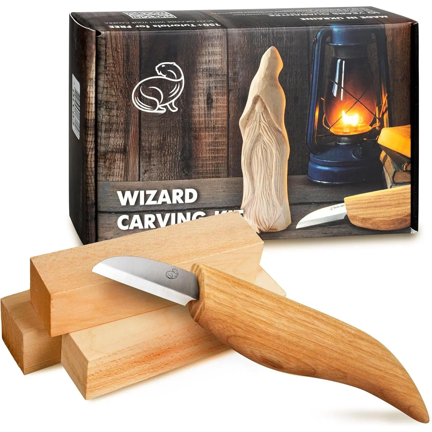Whittling Kit for Beginners,  Carving Kit for Beginners -  Carving Tools Woodworking Kit for Adults and Teens - Whittling  Kit with  Blocks -  Carving Set DIY03 Wizard