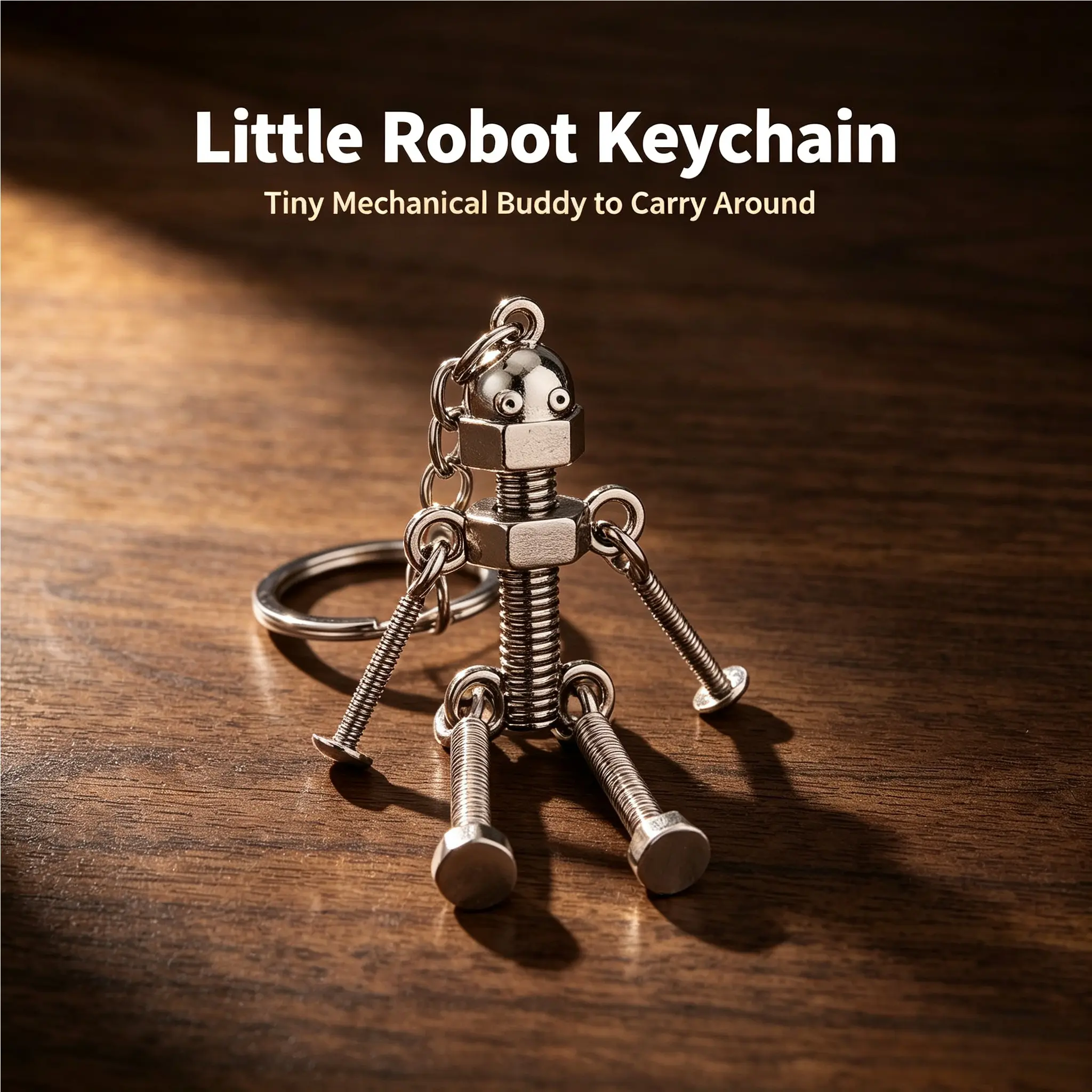 Cute Robot Design for Car Keys, Creative Screw Design Keychain for Men & Women, Fashionable Novelty Keychain As Gift for Friends, Keychain for Bags, Fashionable Zinc Alloy Keychain, Trendy Cute Keychain-YY0