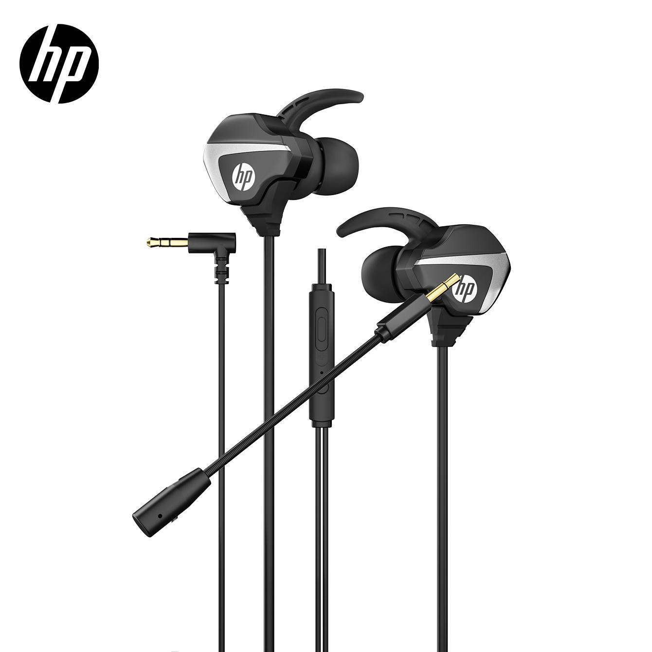 HP DHH-3113 Wired in-ear Headphone, Portable Wired Earbuds with Microphone, Earbuds for Gaming, Live Streaming, Sports & Gym, Audio, Fitness Earbuds, Wired Headphones