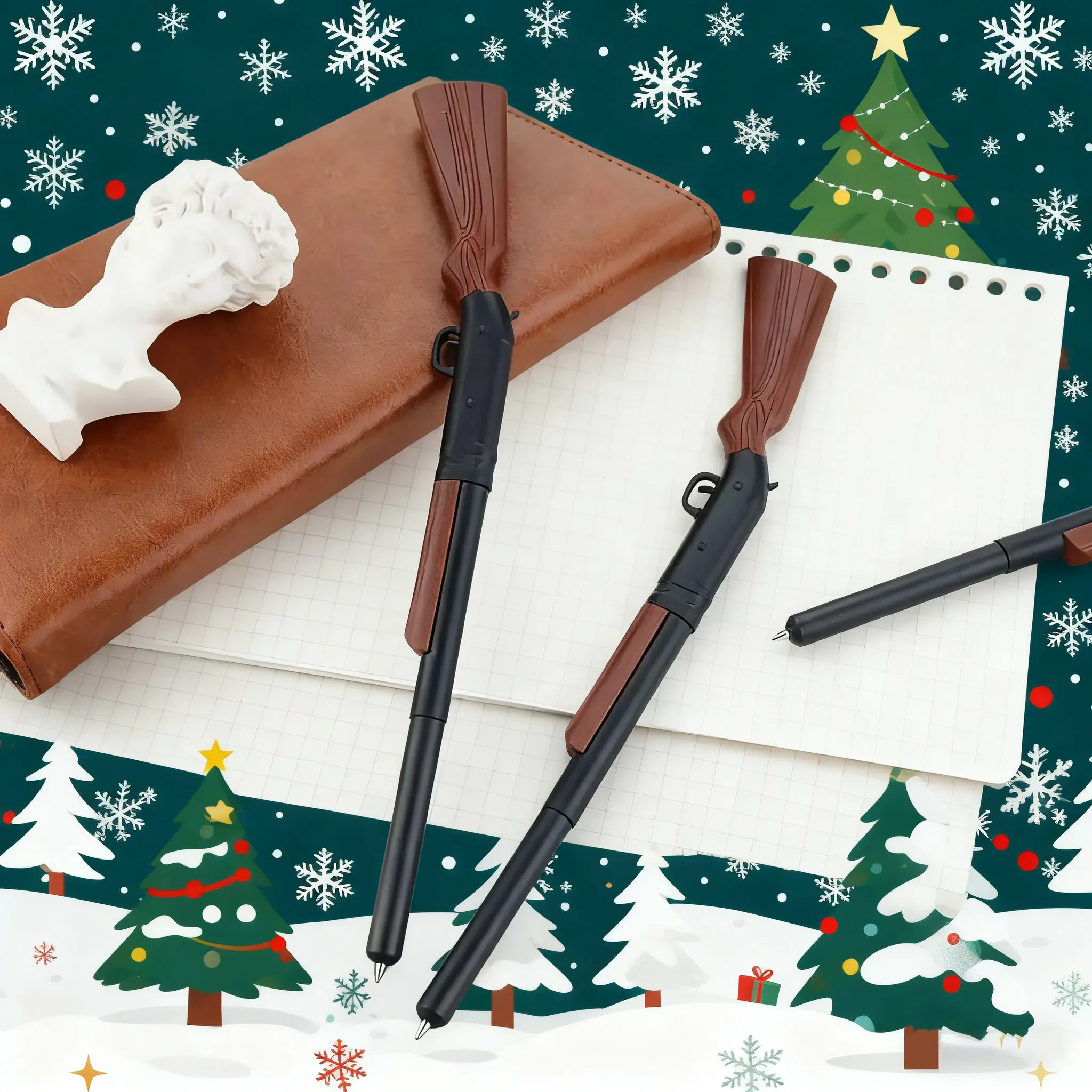 Unique Gun-Shaped Pen ✍️🔫 - Smooth Writing Retractable Ballpoint Pen, Stylish Office/Stationery Gift for Collectors, Black Friday Deal: Ideal Christmas/New Year Gift 🎁