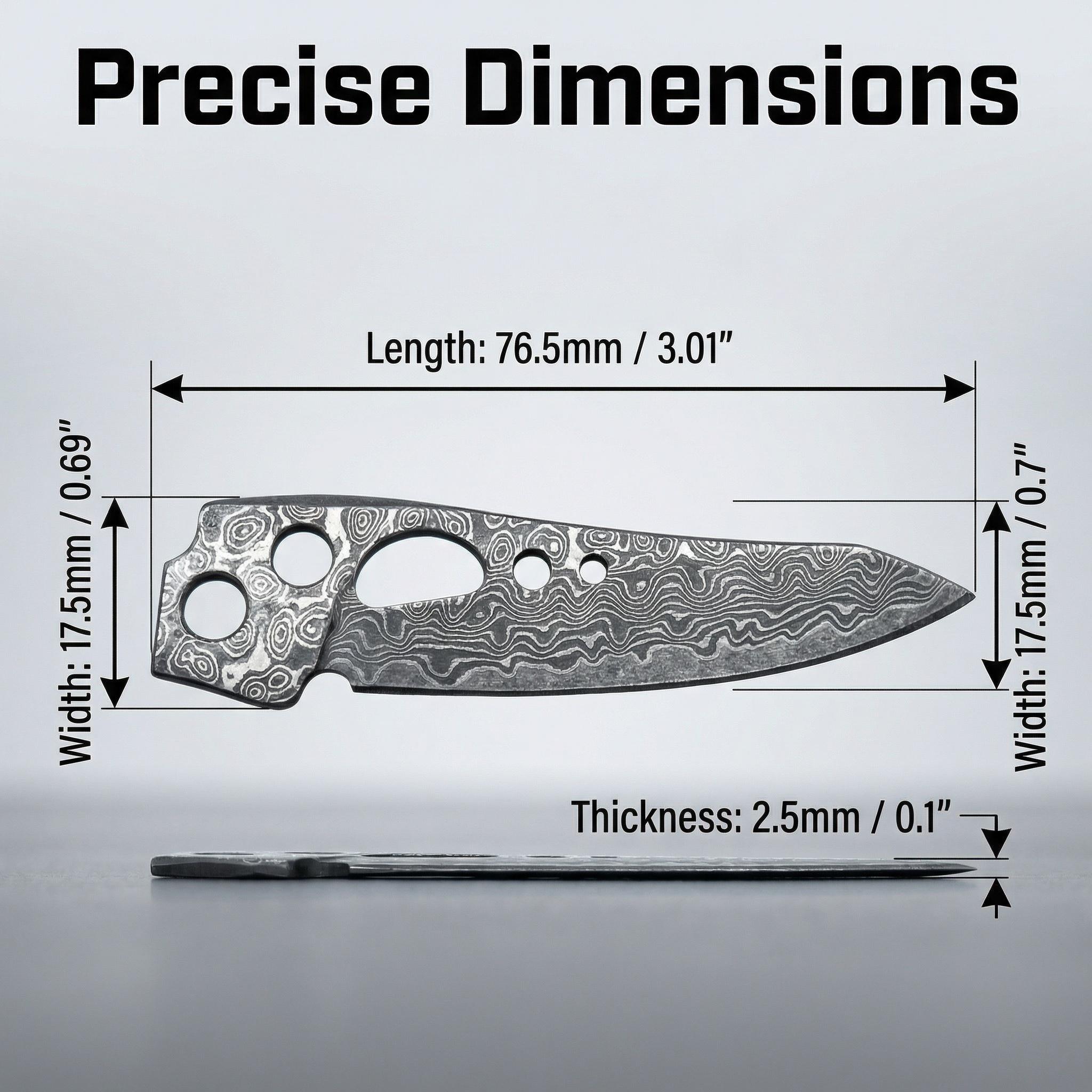 VG10 Damascus Blade for LEATHERMAN Skeletool, EDC Knife Upgrade