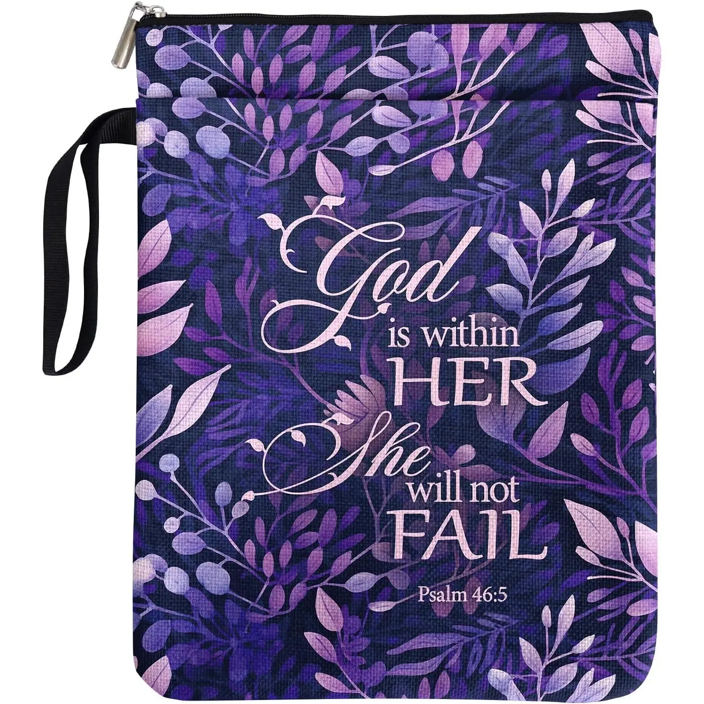 Christian Psalm 46:5 Book Cover Gifts for Book Lovers Teachers Students Women, Birthday Reading Day Religion Encourage  Book Sleeve, God is Within Her She Will Not Fail