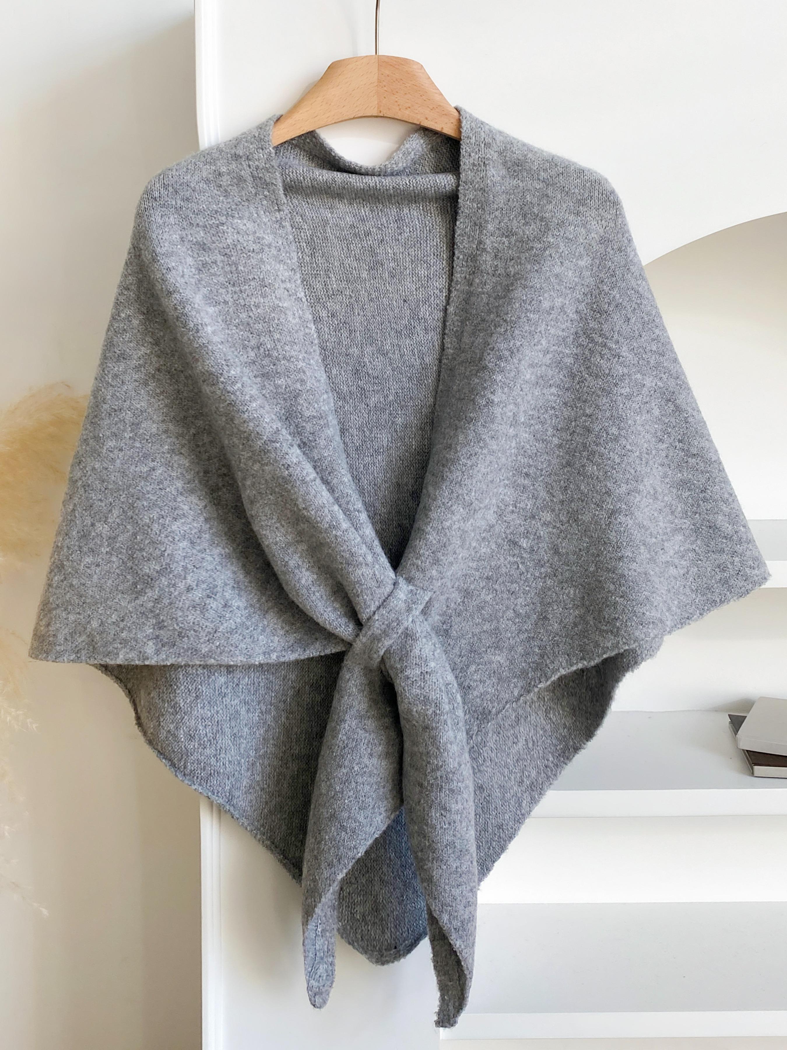 Women's Trendy Solid Knitted Shawl, Casual Soft Comfortable Scarf for Daily Wear, Fashion Accessories for Women & Girls Women's Trendy Solid Knitted Shawl, Casual Soft Comfortable Scarf for Daily Wear, Fashion Accessories for Women & Girls