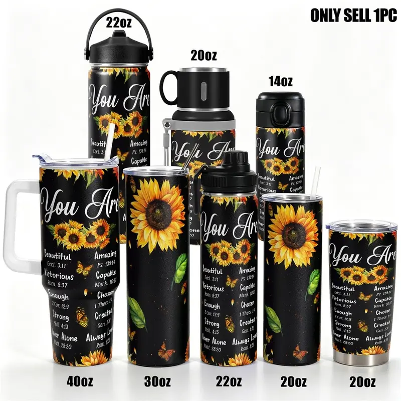 1pc, Gifts for Sunflower Lover 40oz Tumbler with Lid, Be A Sunflower Funny Print 40oz, Insulated and Durable, Gift for Any Occasion: Birthdays, Holidays, or Special Moments for Family, Friends, or Coworkers, Insulated Tumbler Mug, Insulated Tumbler Cup