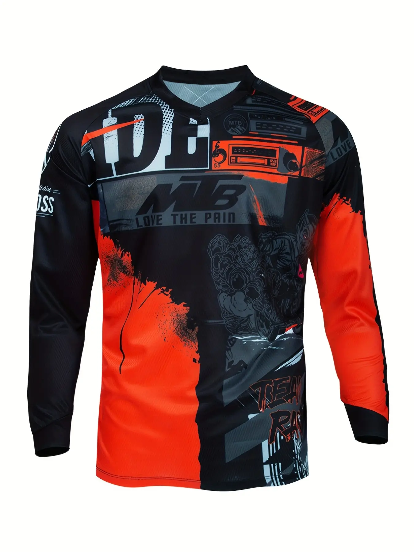 Mountain Bike Riding Gear, Off-Road Motorcycle Apparel, Cycling Shirt T-Shirt, Outdoor Sports Clothing, Comfortable and Durable