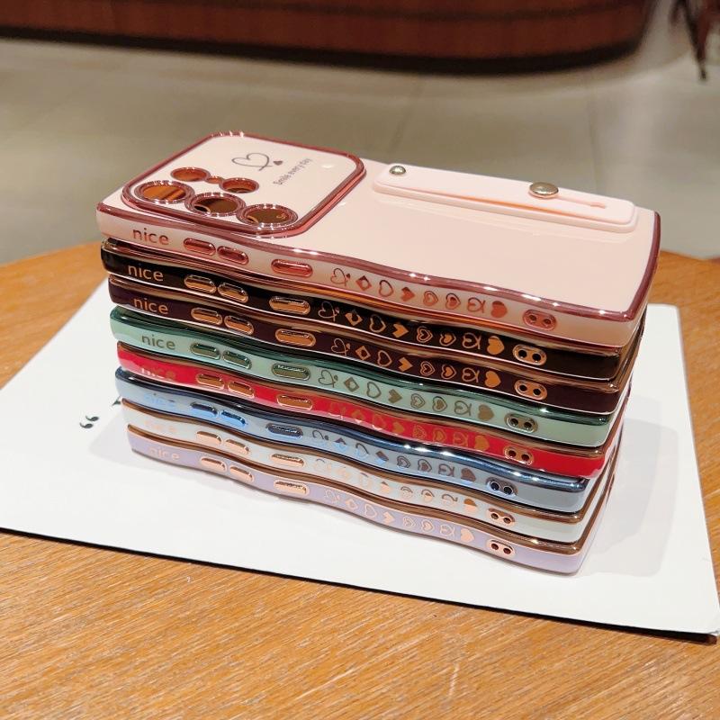 New Wave Heart Design  Phone Cover Girly Universal Camera Protector Shockproof Cases for S25/S24/S23/S22 HN8