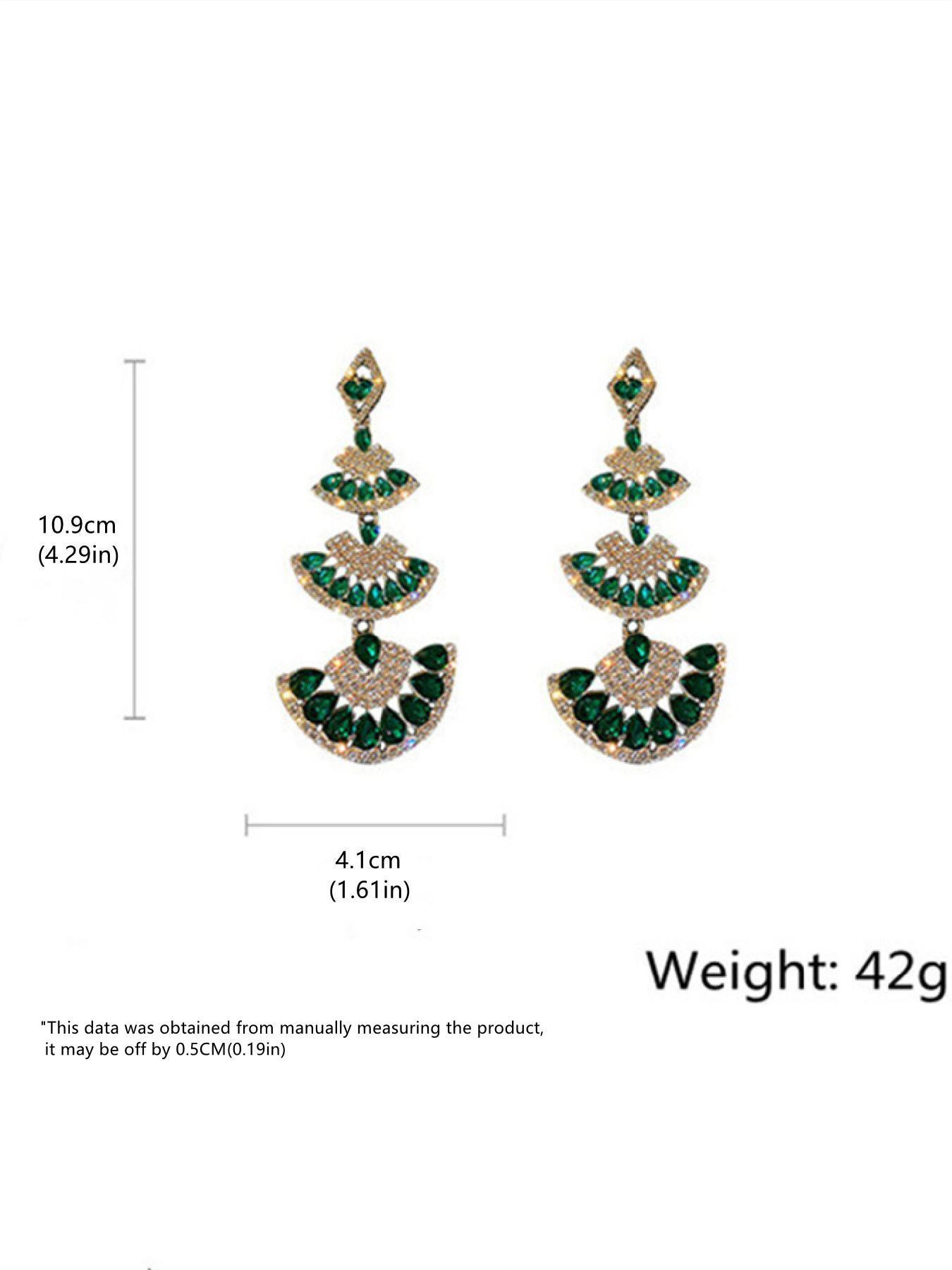 Vintage Teardrop Earrings, Elegant Artificial Crystal Decorated Dangle Earrings for Women, Fashion Jewelry for Party, Daily Decor, Trendy All-match & Exquisite Jewelry for Birthday Gift