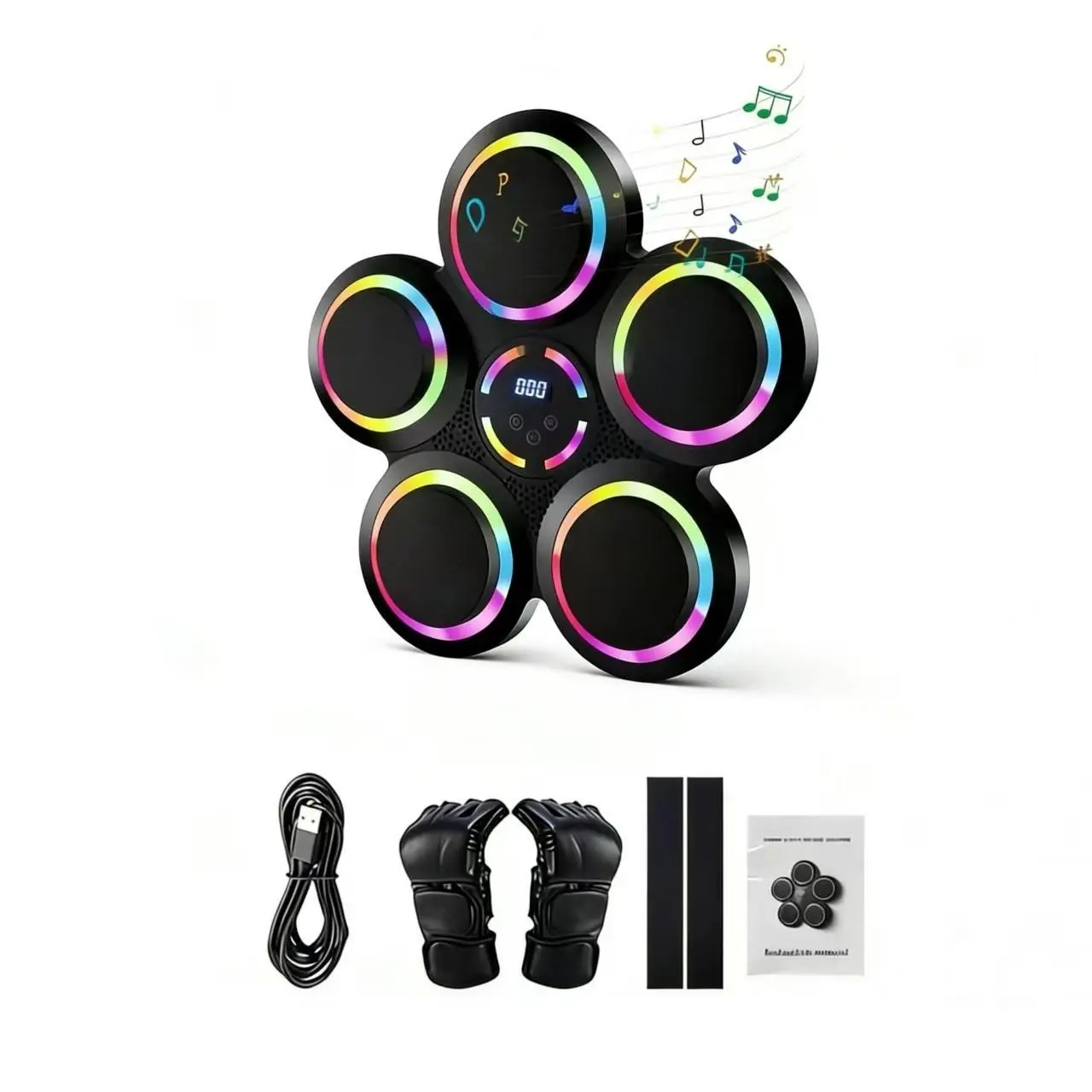 Music Fitness Punching Machine, Smart Bluetooth-compatible Boxing Pad, Wall-Mounted Music Target, Home Indoor Gym Workout, Coordination Training, Interactive Boxing Trainer, Boxing Equipment, Gift