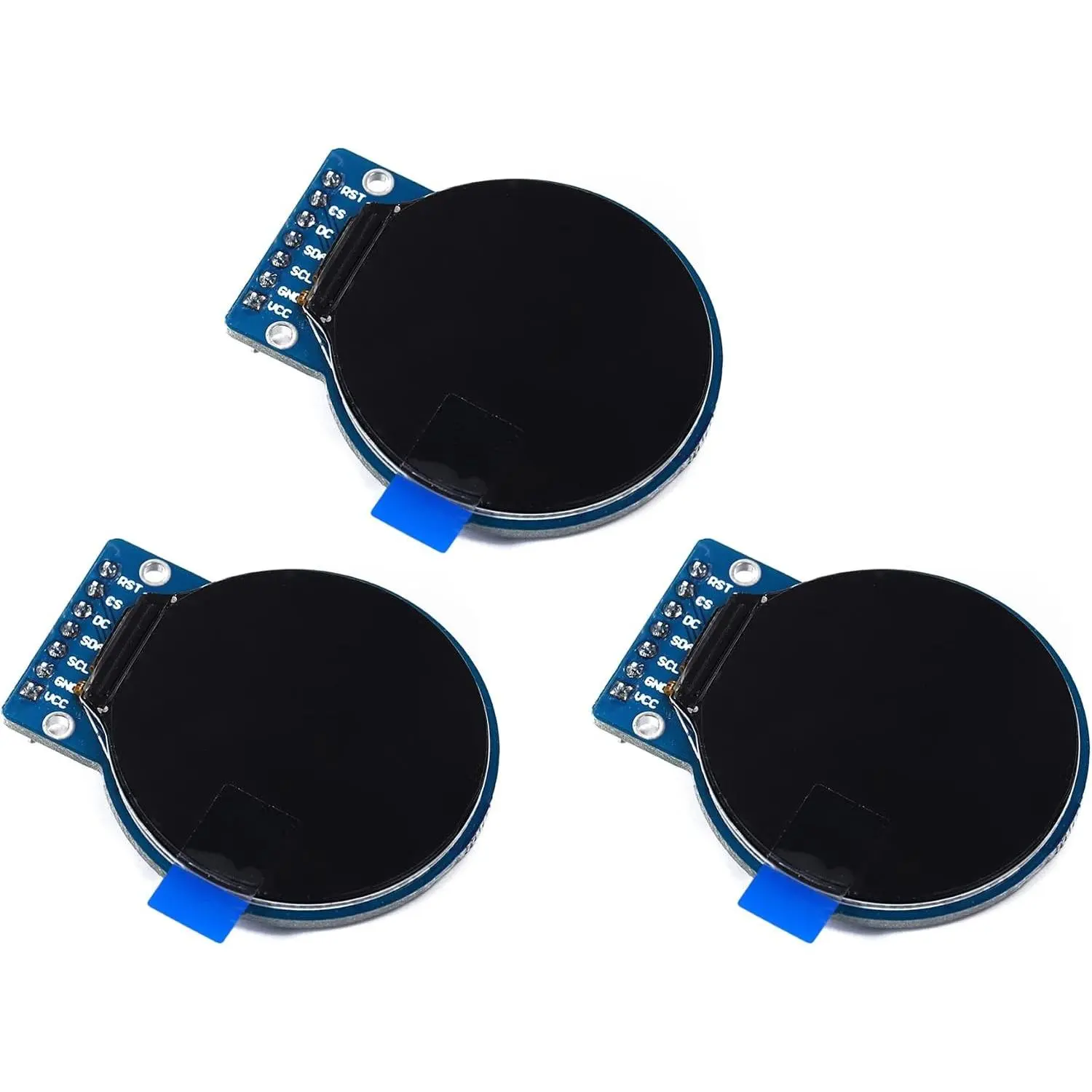 Teyleten Robot 1.28 Inch TFT LCD Display Module Round RGB 240 * 240 GC9A01 Driver 4 Wire SPI Interface 240x240 PCB for Arduino 3PCS