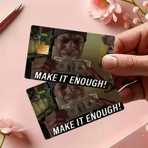 Funny MAKE IT ENOUGH Credit Card Sticker | PVC Material, Suitable for EBT, Transportation, Keys, Credit Cards, Debit Cards, Card Skins, No Bubbles