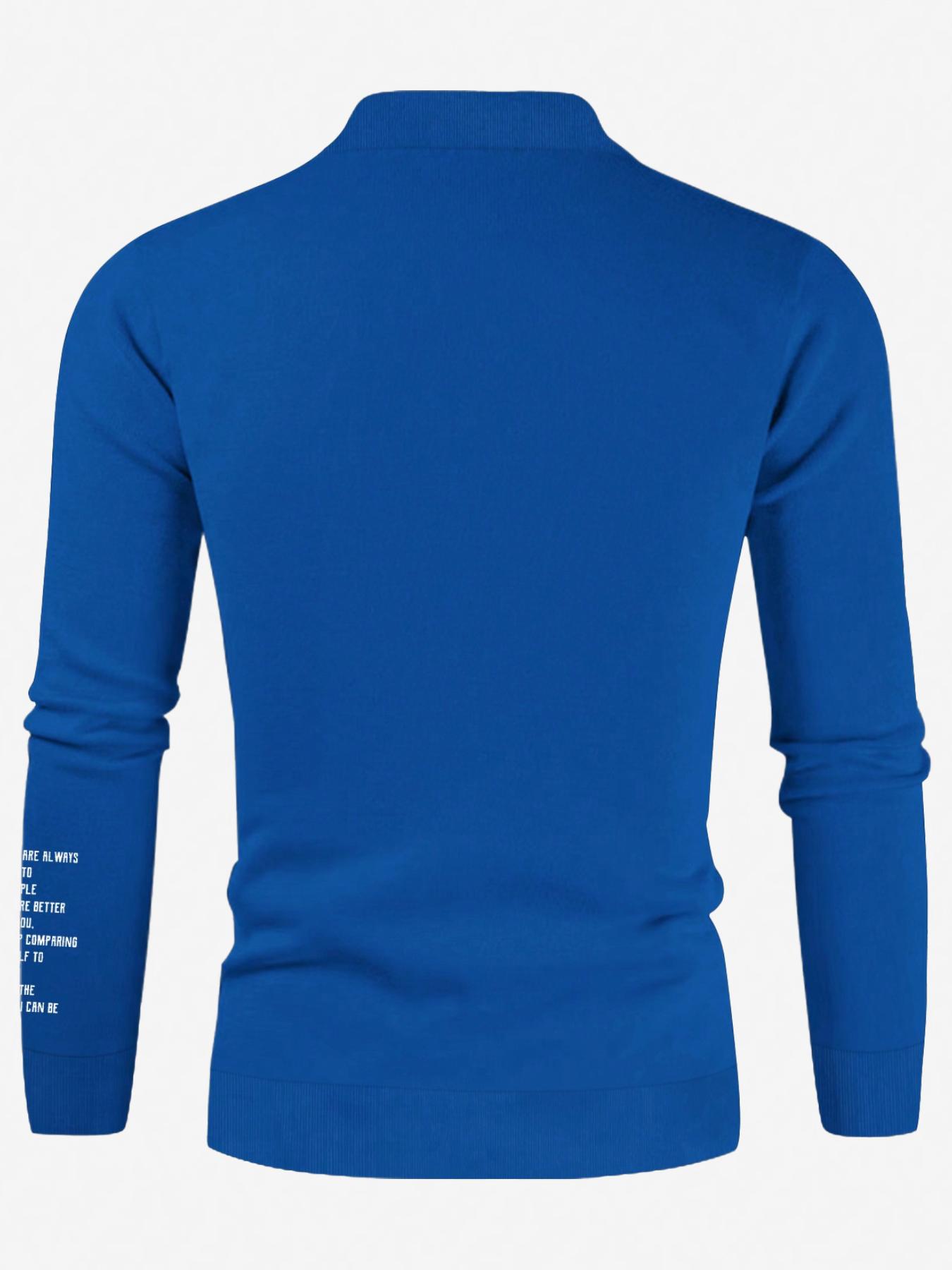 Men's Letter Print Stand Collar Sweatshirt Sportswear, Regular Fit Casual Sporty Design Long Sleeve Pullover for Fall & Winter, Men's Clothes for Daily Wear More
