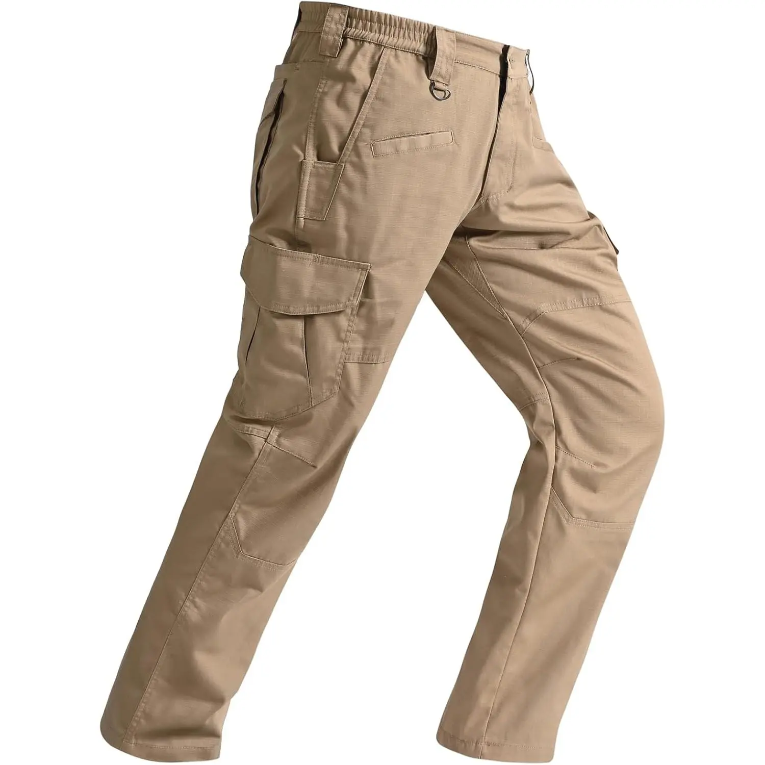 Mens Pants Cargo Work Pants with 9 Pockets Water Resistant Breathable Hiking Construction Pants