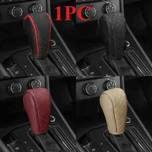 1PCS High Quality Car Shift Handle Cover, PU Leather Non-Slip Gear Shift Sleeve, Wear-Resistant Universal Automatic Gear Sheath, Soft Car Interior Decoration, Comfortable Anti-Slip Gear Knob Protector, Automotive Shift Lever Cover, Car Accessories