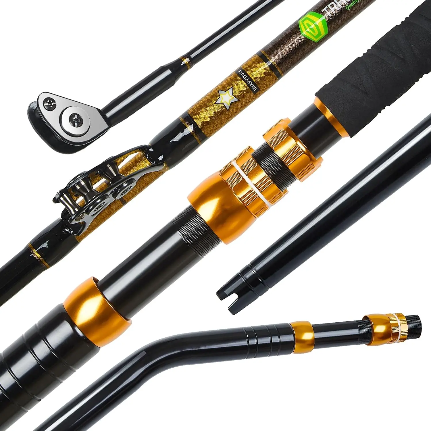 Offshore Trolling Rod Saltwater Big  Boat Fishing Rod Heavy Duty Roller Rod