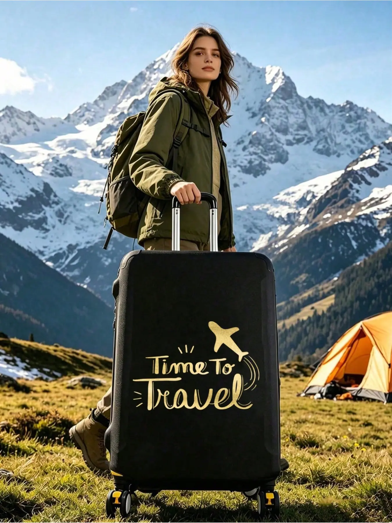 18-32 Inch Universal Durable Luggage Cover with Elastic Edge, Dust & Scratch Resistant Protector for Rolling Trolley Suitcases, Unisex Travel Accessory for Flight Cruise Honeymoon Business Trip, Ideal Gift for Mom Teacher Family Friends