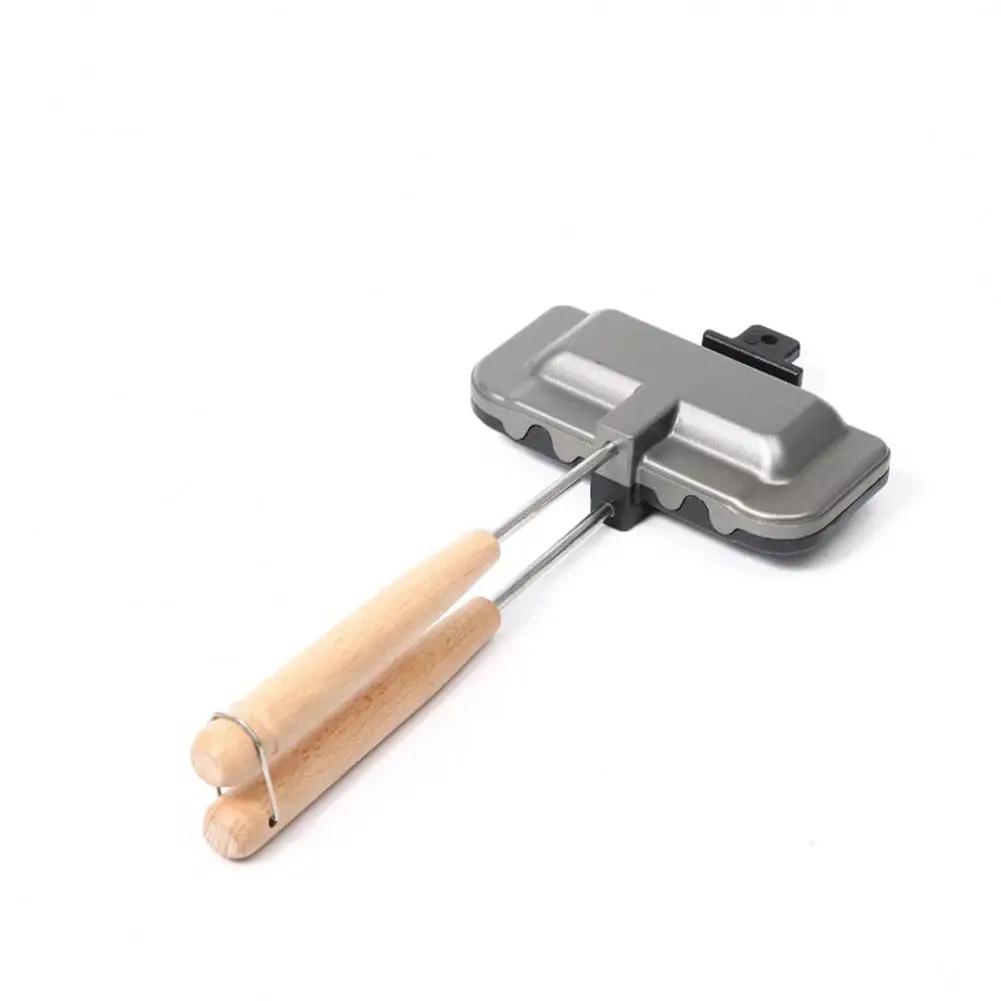 Garvee Double-Sided Sandwich Maker and Hot Dog Toaster with Non-Stick Pan, Removable Handle, and Baking Tray for Indoor and Outdoor Use, Perfect for Camping, Home, Kitchen, and Breakfast
