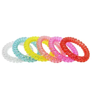 Sensory Stretchy Kids Coil Bracelets, 6 Pack Funny Speech and Communication Aid Bracelet Fidget Toys for Boys Girls with Autism ADHD Anxiety or Special Needs - Assorted Colors (Rainbow B)fidget toys