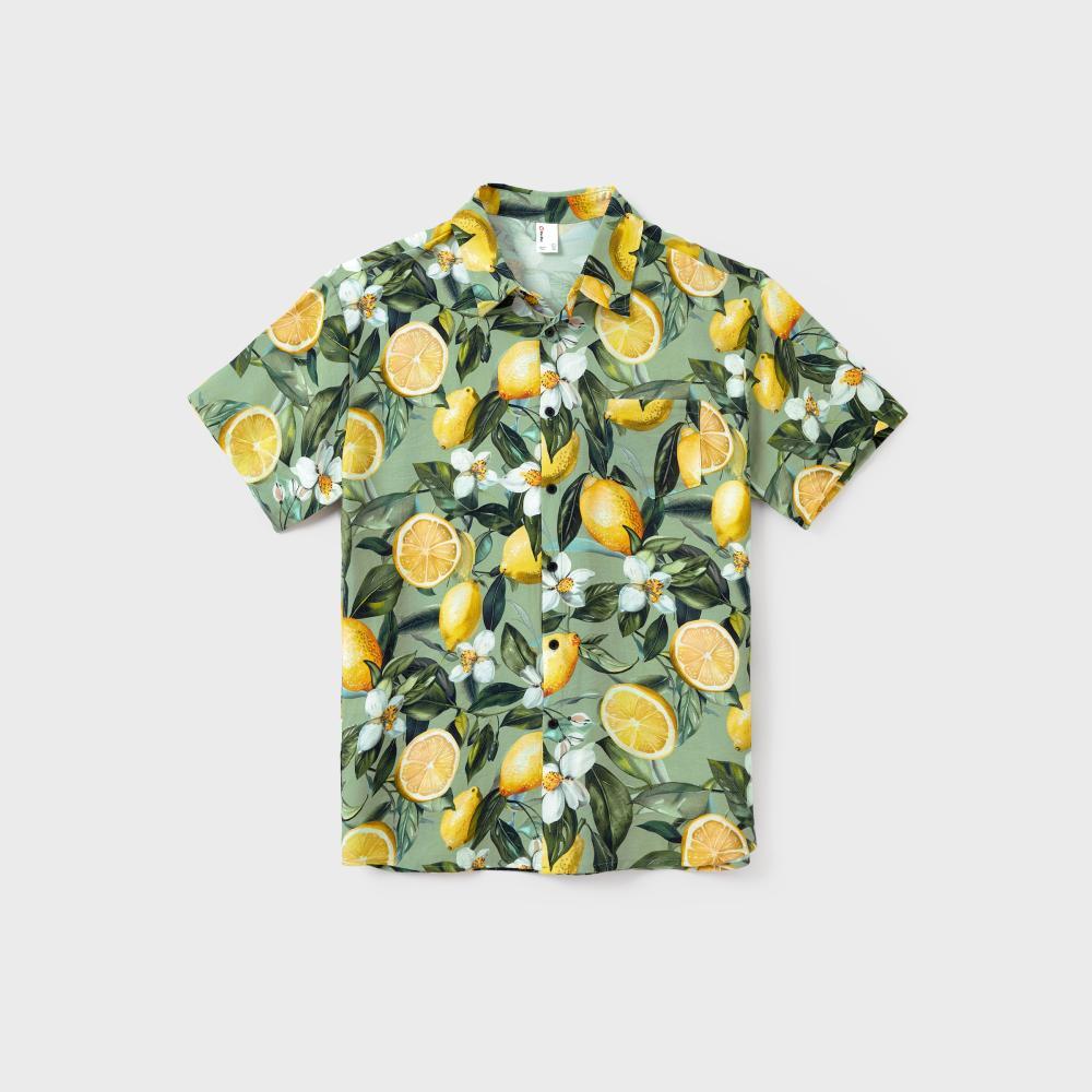 PatPat Matching Family Outfits – Lemon Print Hawaiian Shirts & Summer Dresses – Tropical Vacation Clothes for Men, Women & Kids Spingtok PatPat Matching Family Outfits – Lemon Print Hawaiian Shirts & Summer Dresses – Tropical Vacation Clothes for Men, Women & Kids Spingtok