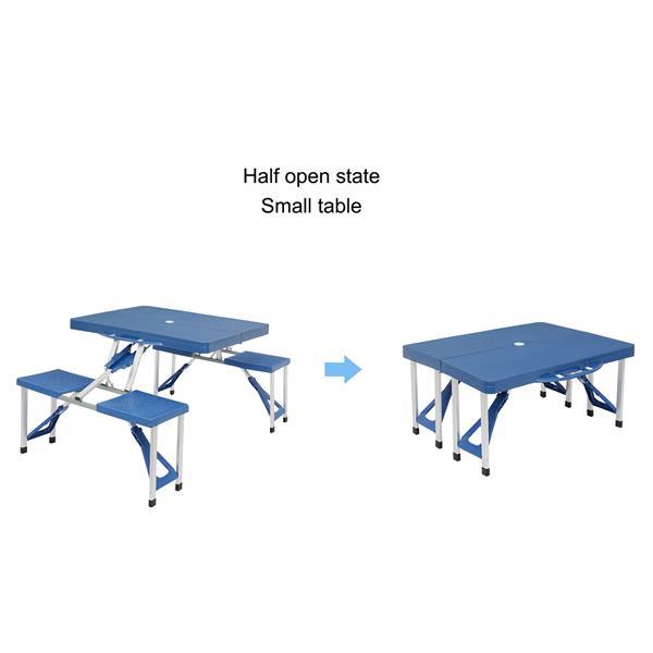 One-piece Portable Folding Table with Stool for Camping Picnics, All-in-One Compact Design Lightweight & Foldable Suitcase Style One-piece Portable Folding Table with Stool for Camping Picnics, All-in-One Compact Design Lightweight & Foldable Suitcase Style