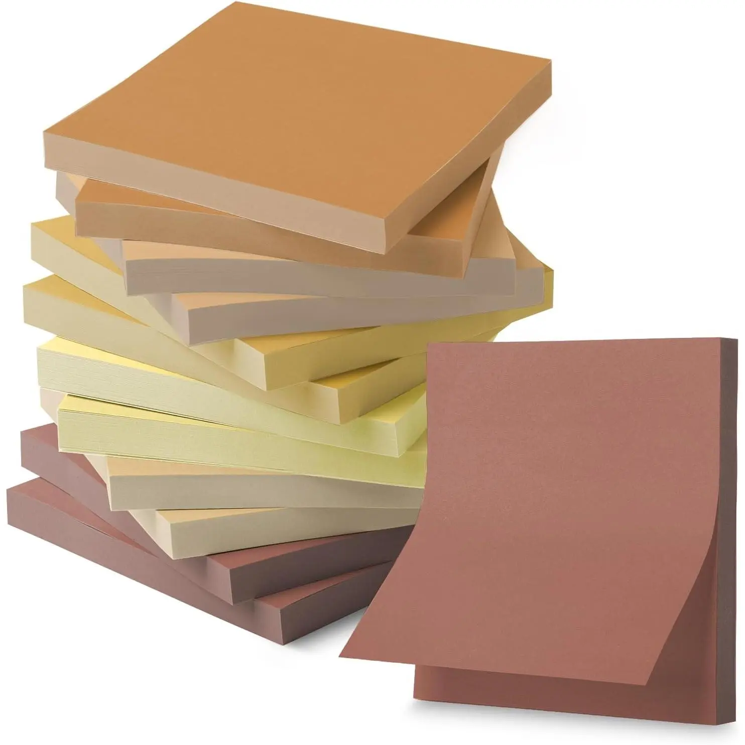 - Sticky Notes, 3"x3", 12 Pads, 600 Sheets,  Brown | Sticky Notes Bulk, Self-Stick Note Pads,  for Office, School, , Study & Organization