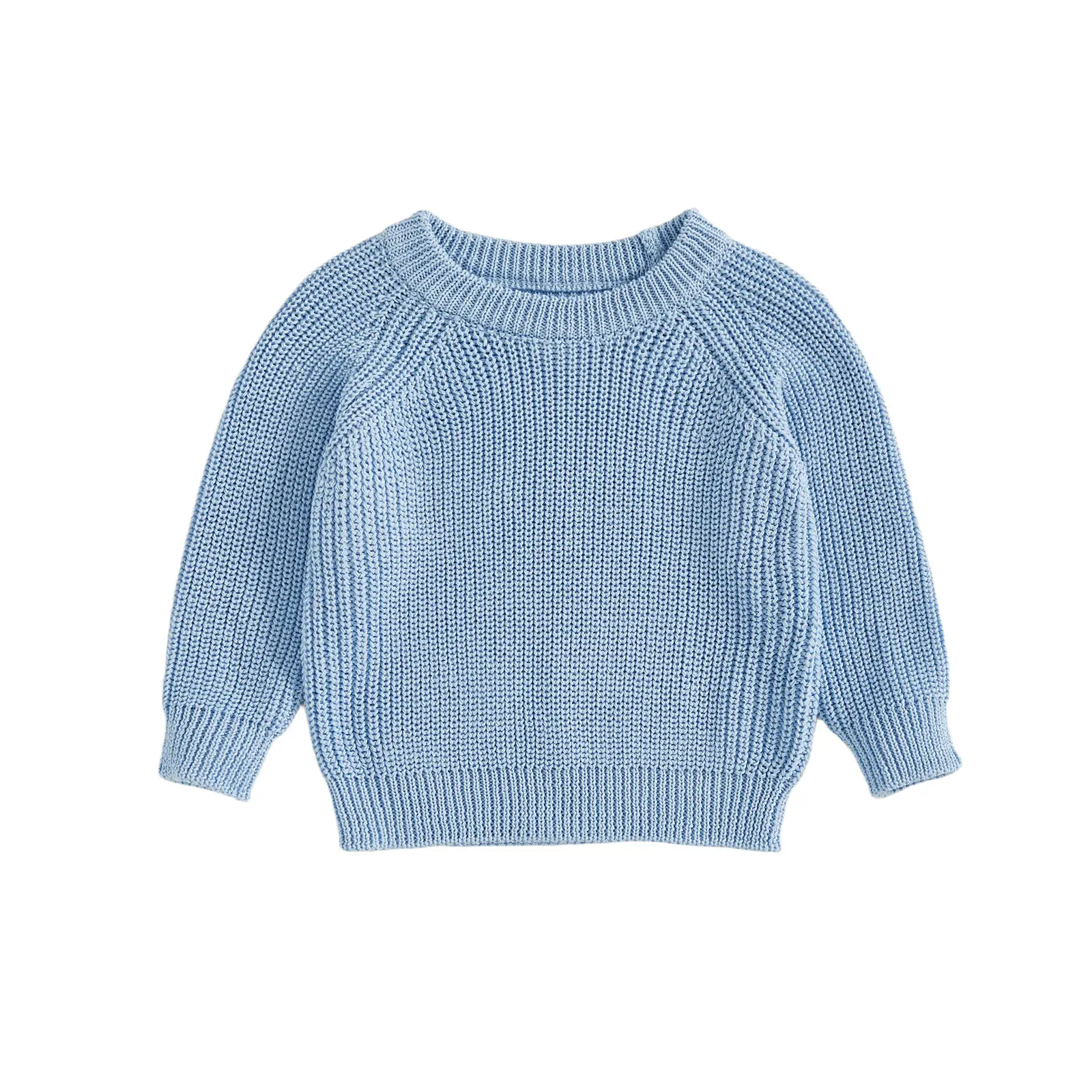 Canrulo Baby Girl Boy Knit Sweater Chunky Knitted Crew Neck Pullover Sweatshirt Knitwear Toddler Fall Winter Clothes