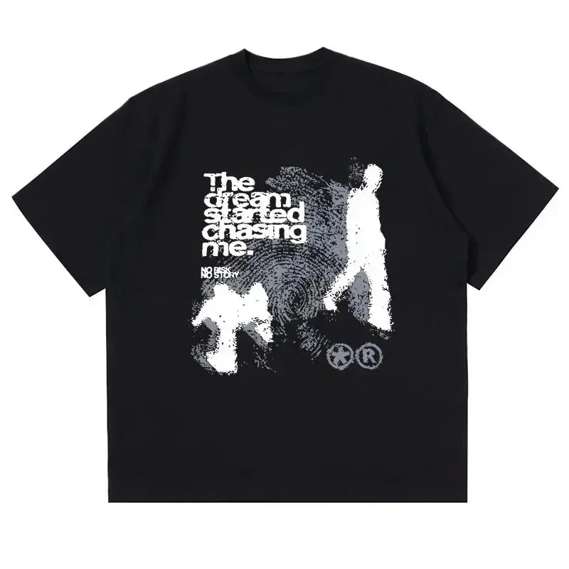 Vintage Shadow Print Y2k Graphic Tees, Y2k Vintage Graphic Tees, Y2k Shadow Shirt, Gift For Men & Women, Menswear Tops Streetwear Black