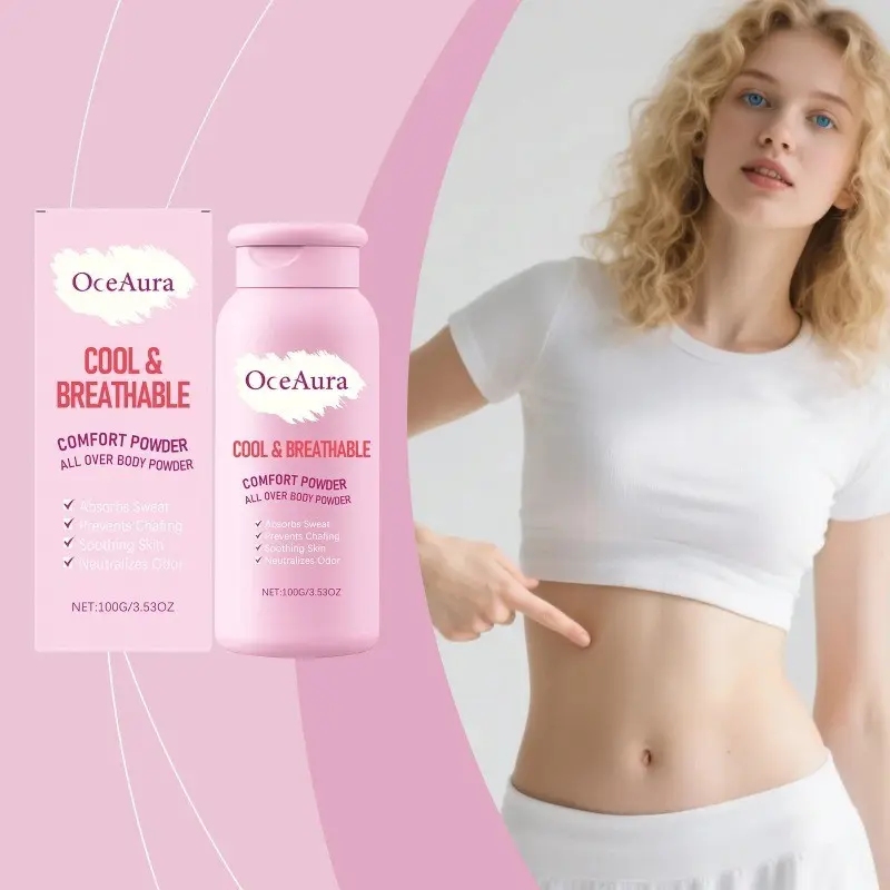 Dry Talcum Powder Remove Odor Sweating Moisture Refreshing Body Inner Thigh Absorption Sweat Absorbing Powder Natural Comfortable Sensitive Skin Care